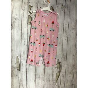 Hanna Anderson Ice Cream Romper Pink One Piece for Girls 90cm 3T